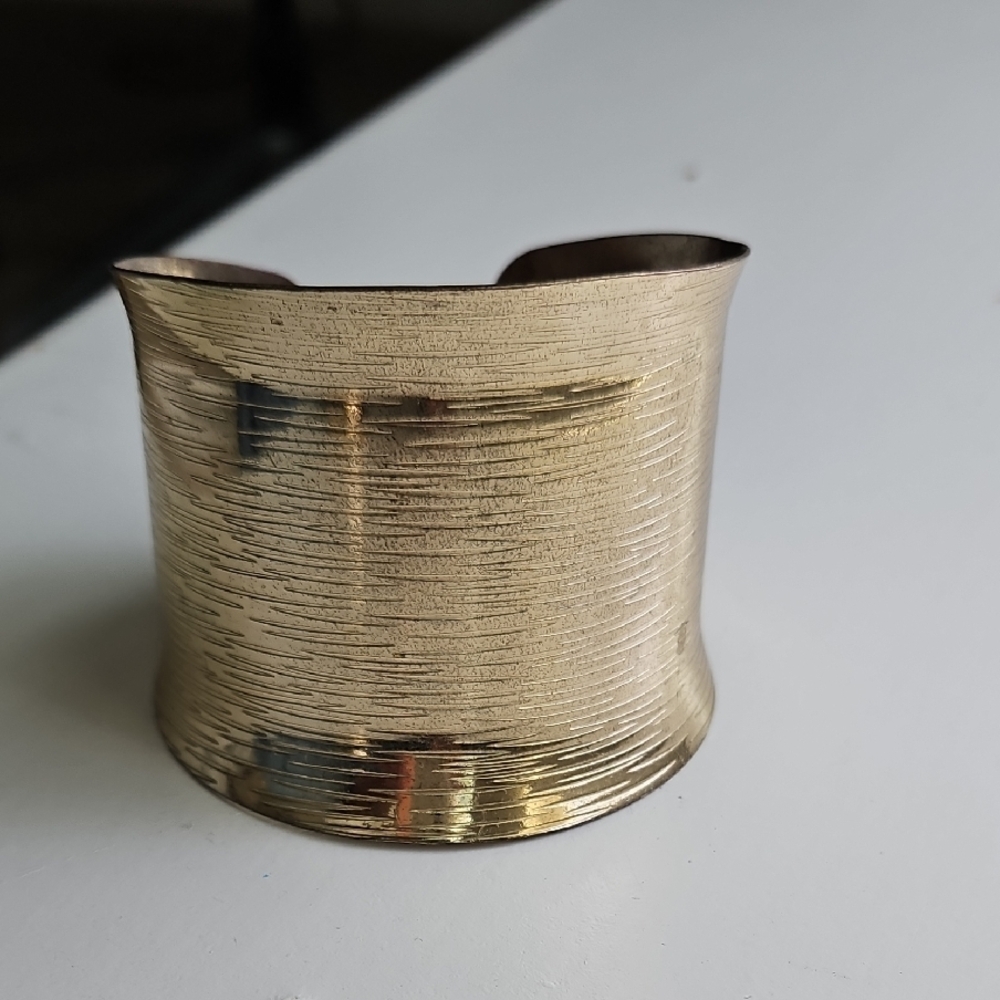 Textured Gold Cuff Bracelet